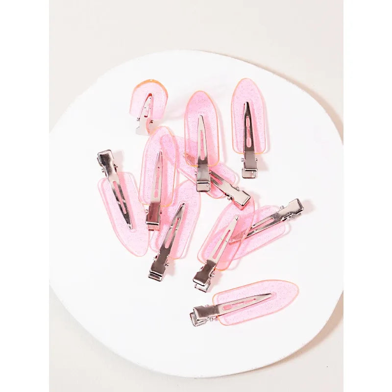 Elevate Your Style with 10Pcs Seamless Transparent Hair Clips - Perfect for Makeup and Wig Styling!