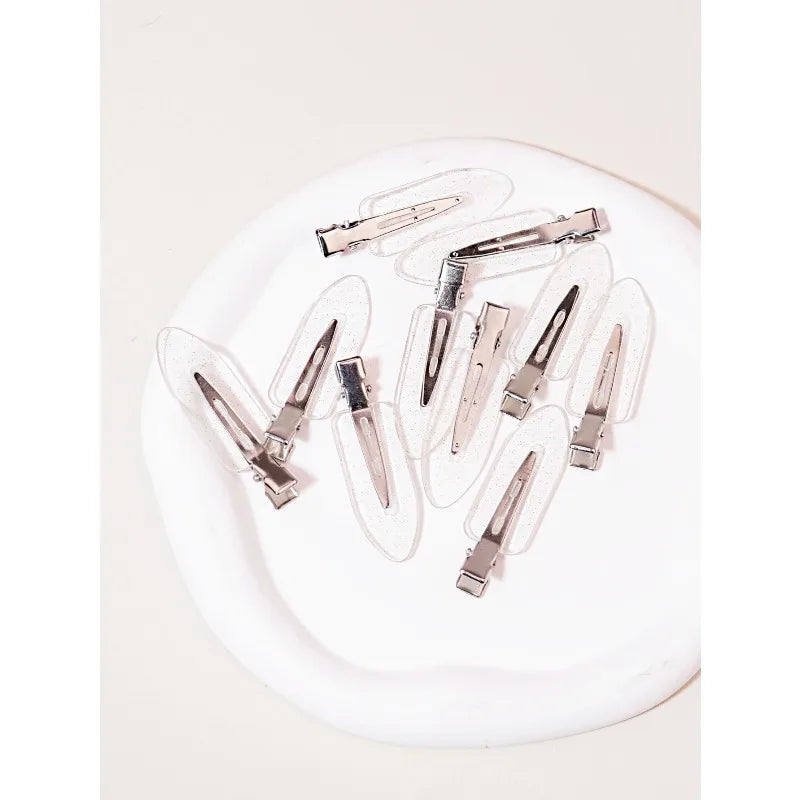 Elevate Your Style with 10Pcs Seamless Transparent Hair Clips - Perfect for Makeup and Wig Styling!