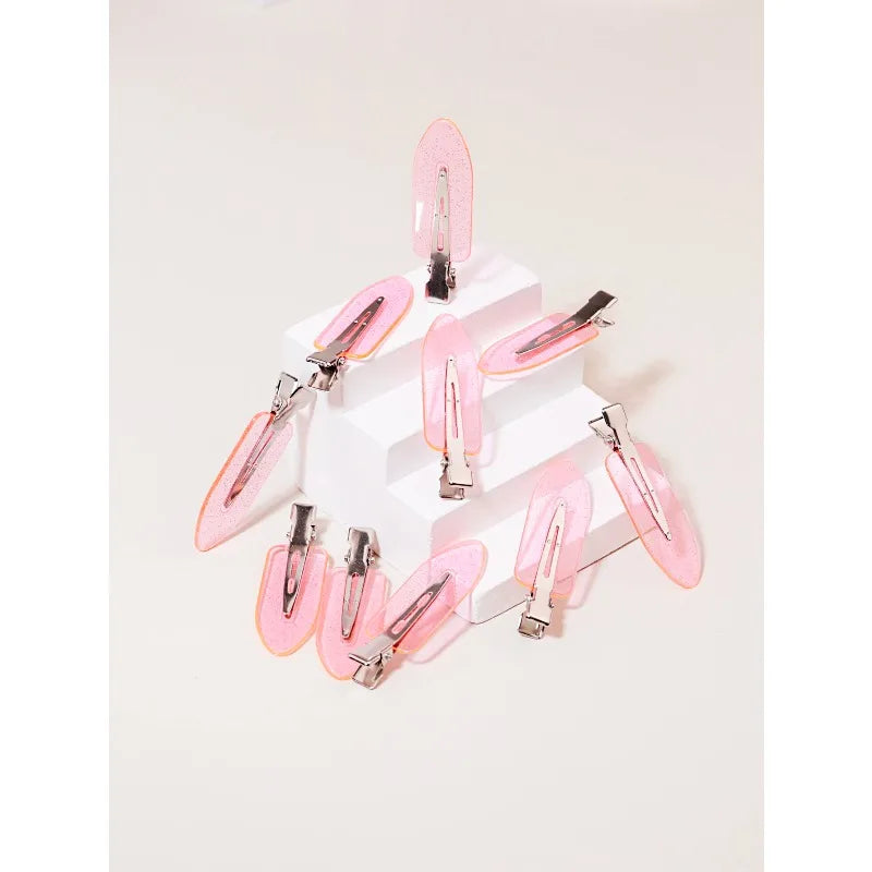 Elevate Your Style with 10Pcs Seamless Transparent Hair Clips - Perfect for Makeup and Wig Styling!